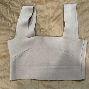 Babaton nude crop tank